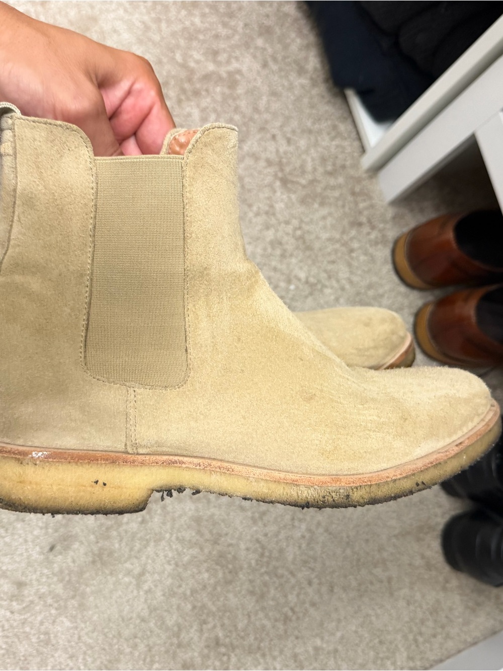 New Republic Men’s Tan Suede Chelsea Boots